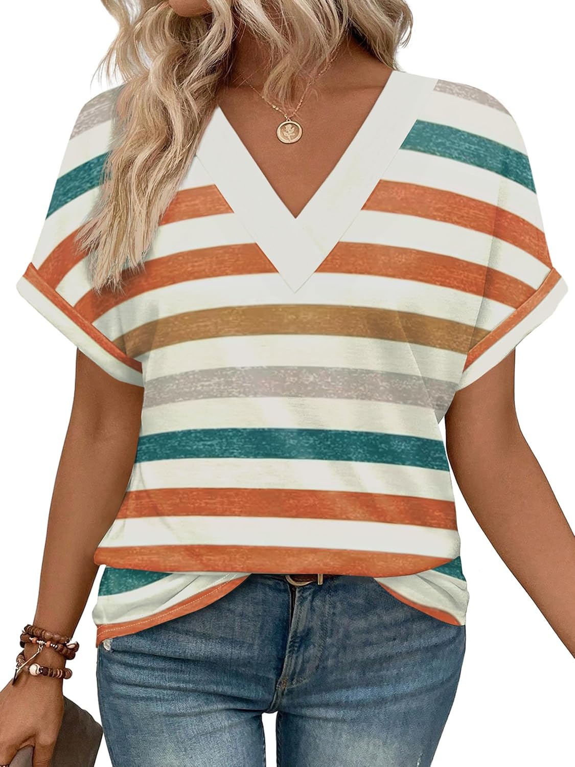 WIHOLL Womens Summer Tops Short