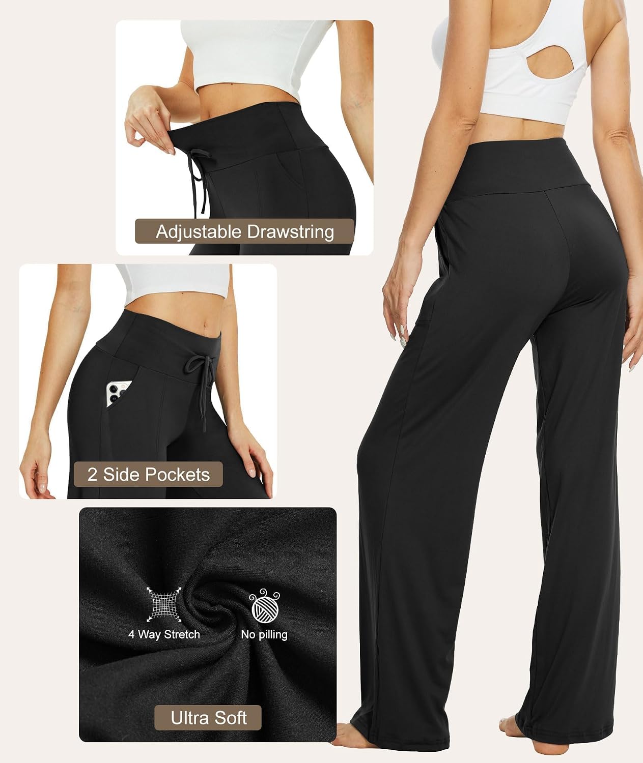 TNNZEET 3 Pack Women's Wide