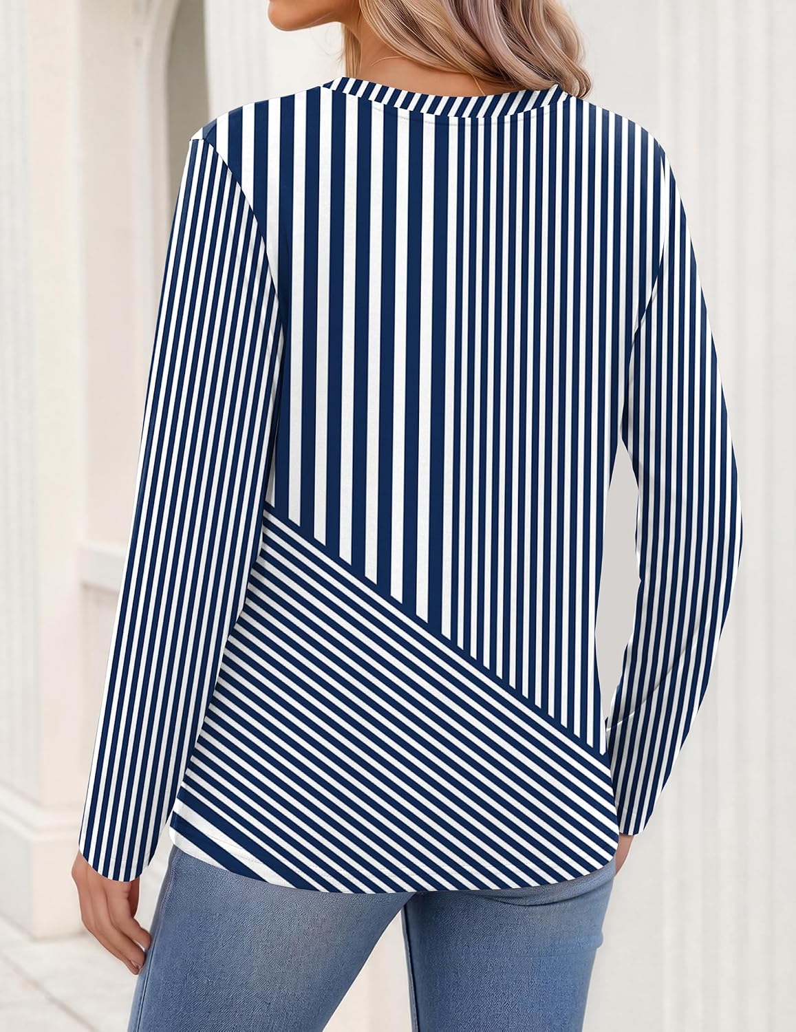 Zeagoo Womens Tops Long Sleeve V Neck Tee Shirts Cute Dressy Casual - Image 6