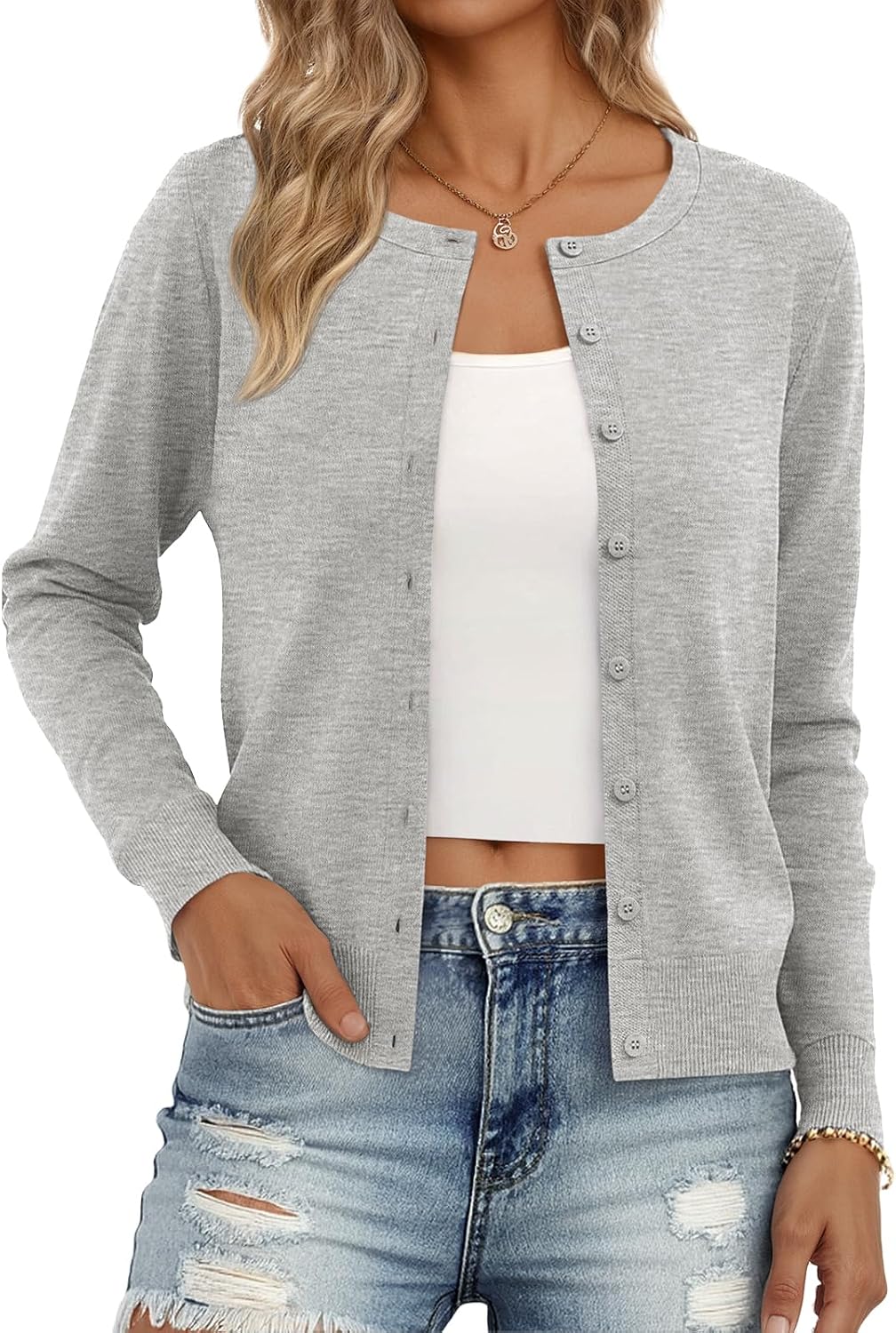 Trendy Queen Women's Lightweight Knit Cardigan