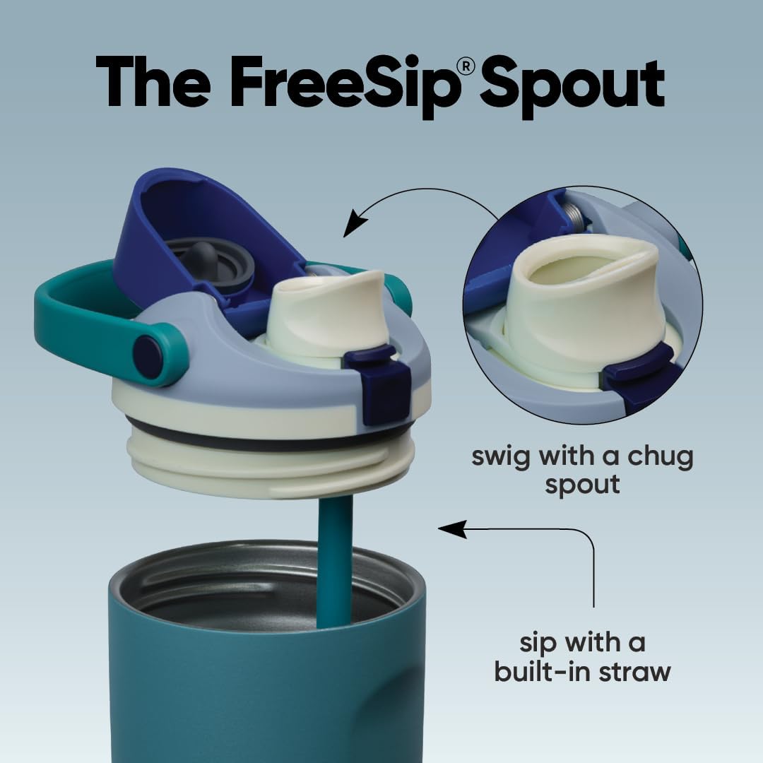Owala FreeSip Sway Stainless Steel Water Bottle 30 oz Denim - Image 2