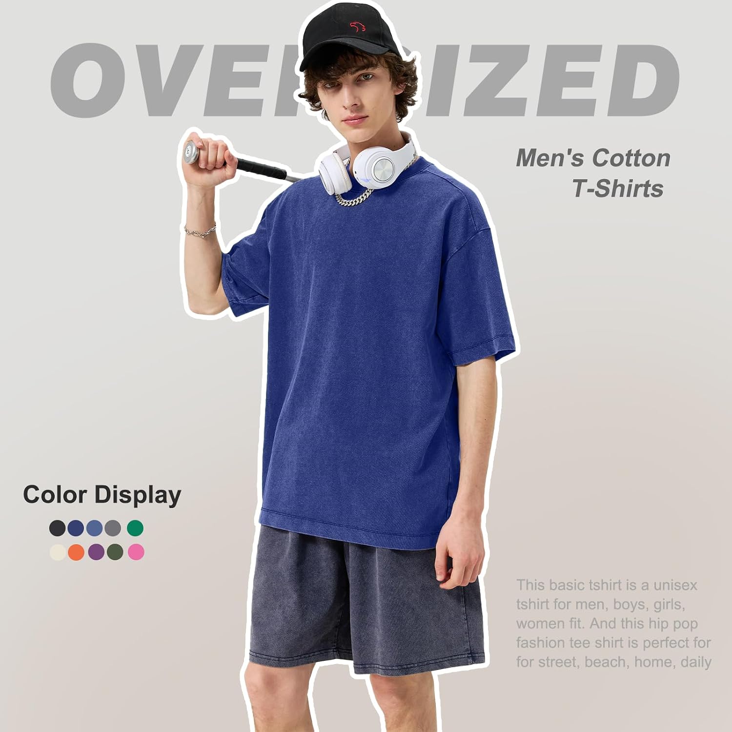 Men's Cotton T-Shirts Oversized Unisex