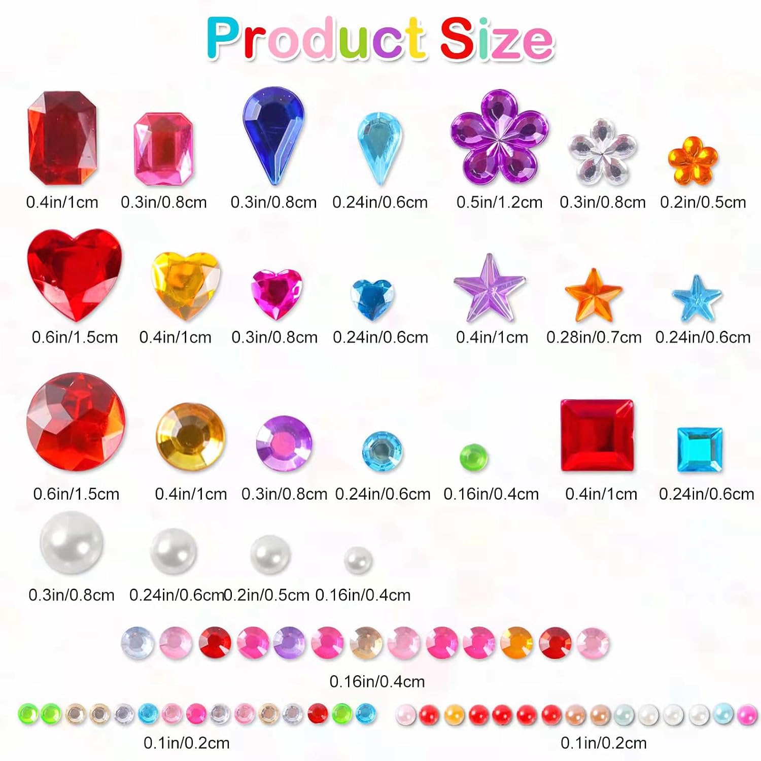 MYDBUYSOME 2774pcs Gem Stickers Jewels