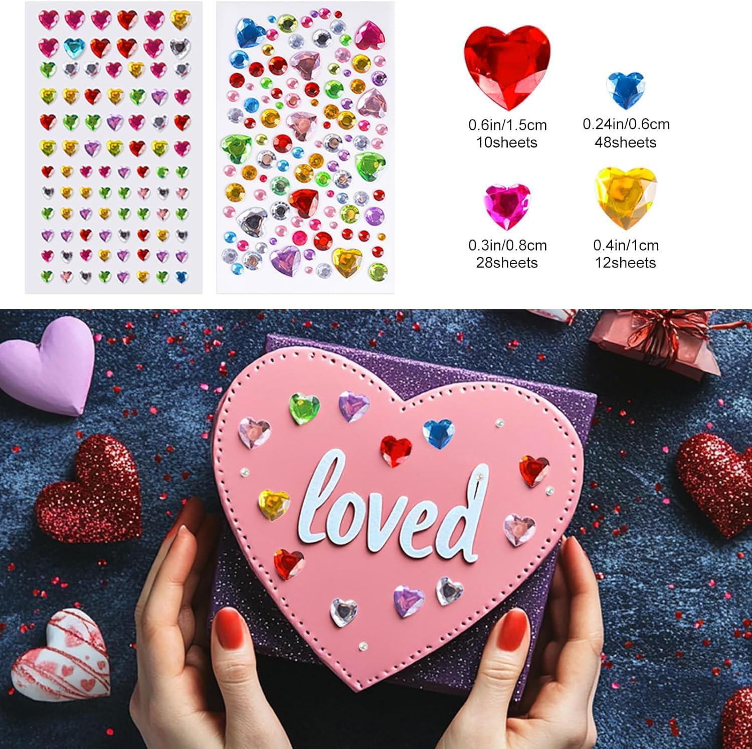 MYDBUYSOME 2774pcs Gem Stickers Jewels