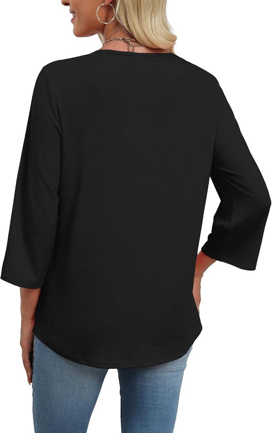 WIHOLL 3/4 Length Sleeve Womens
