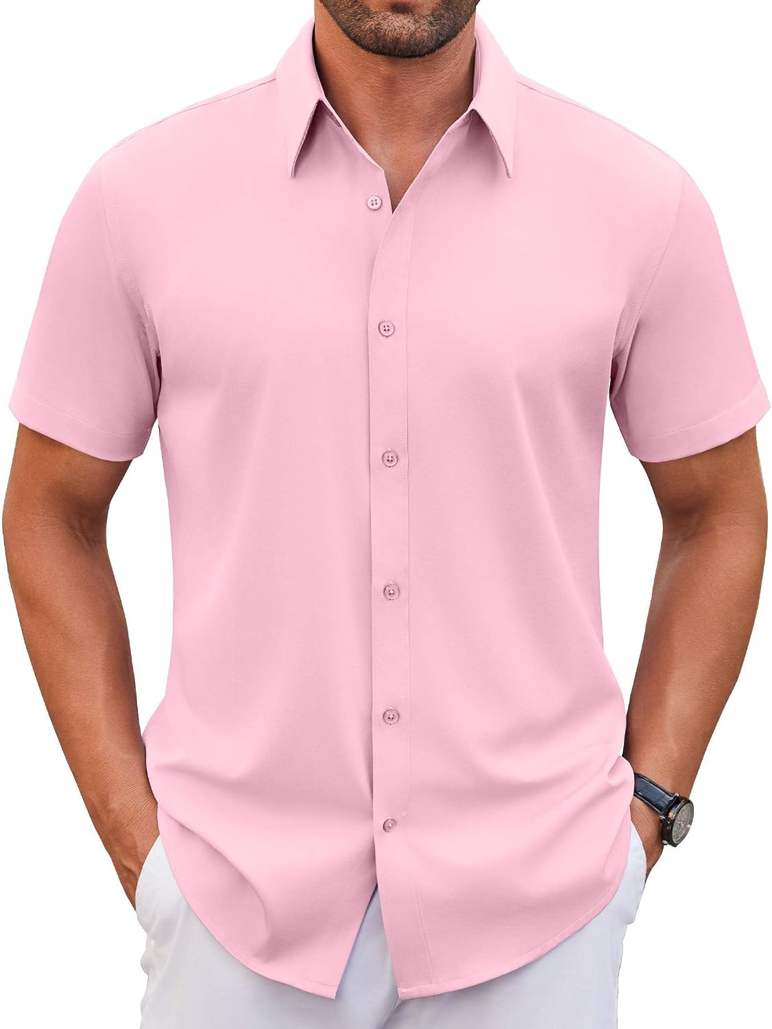 COOFANDY Men's Stretch Dress Shirts