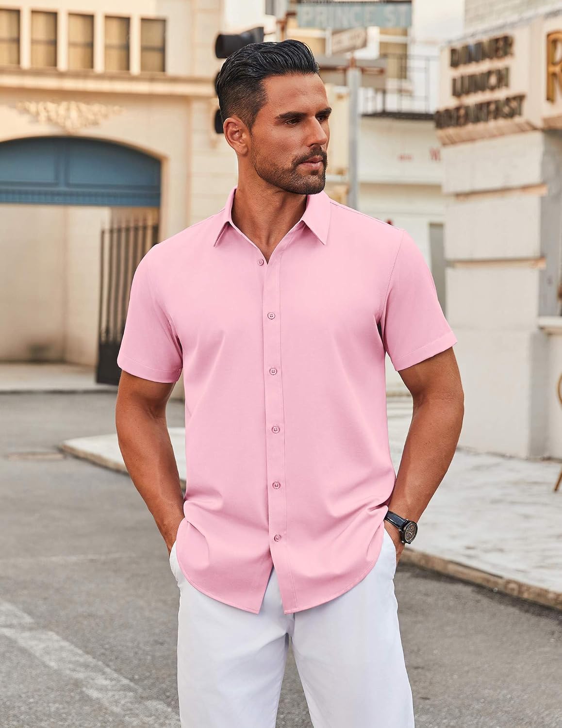 COOFANDY Men's Stretch Dress Shirts