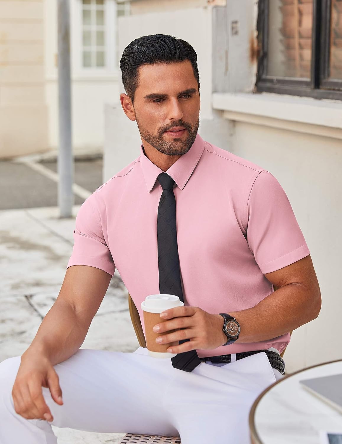 COOFANDY Men's Stretch Dress Shirts