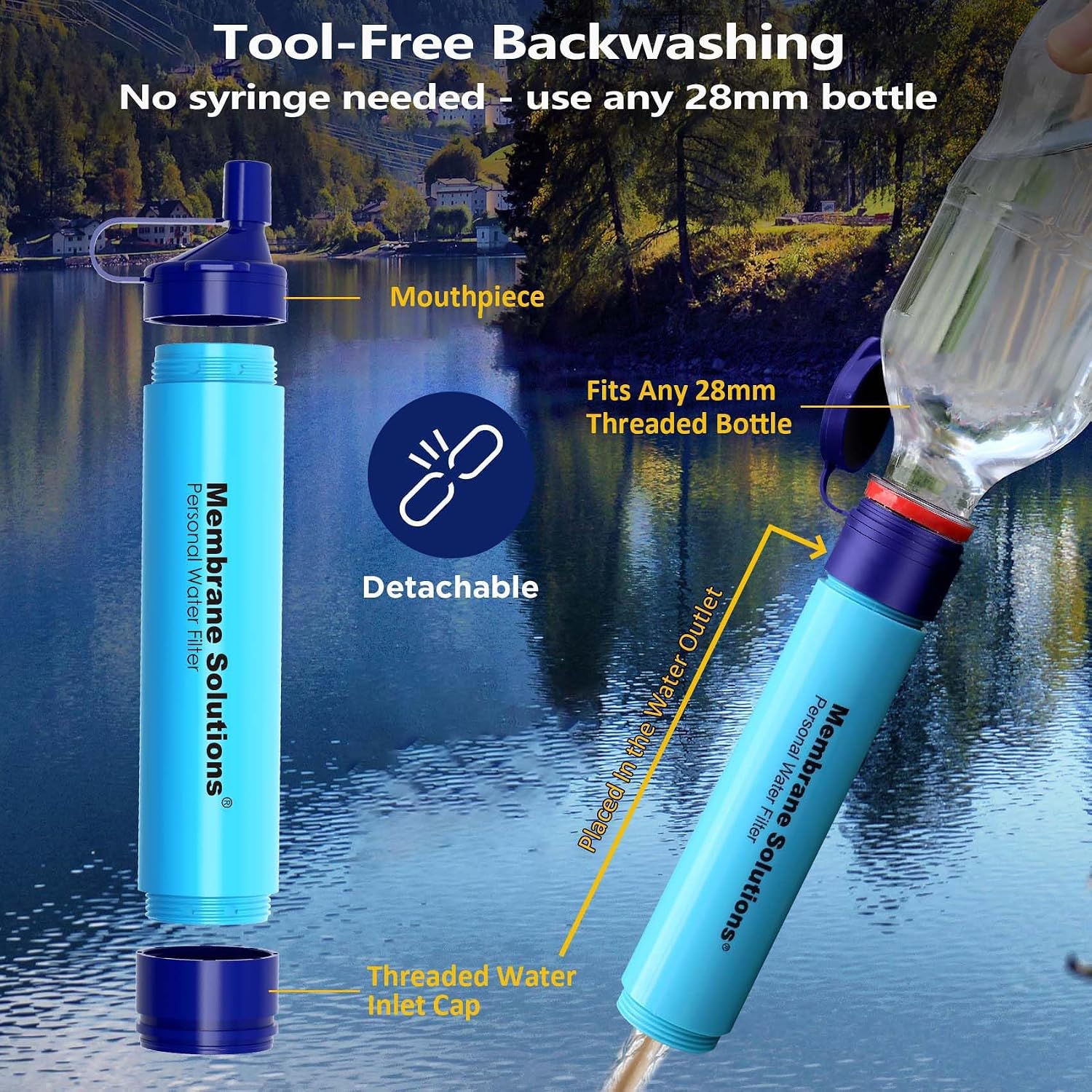 Membrane Solutions Personal Water Filter Straw S1 - Image 4