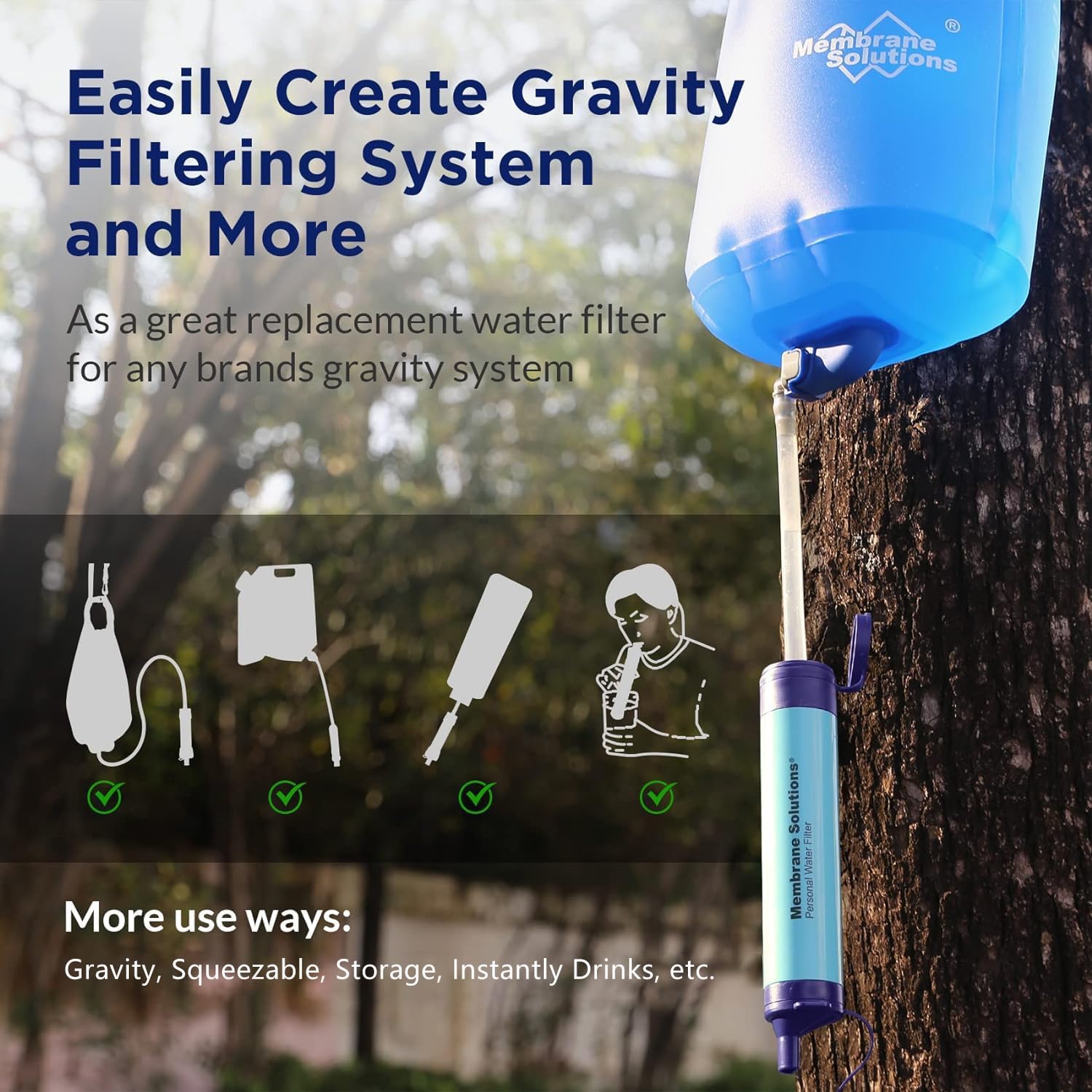 Membrane Solutions Personal Water Filter Straw S1 - Image 6