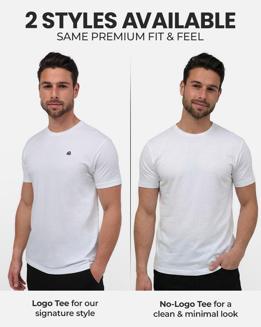 Mens T Shirts Soft Cotton Crew Neck Athletic Fit Casual Tees S-4XL - Image 2