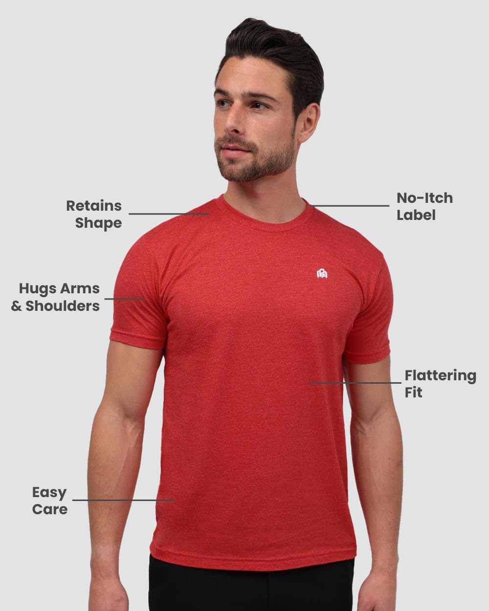 Mens T Shirts Soft Cotton Crew Neck Athletic Fit Casual Tees S-4XL - Image 5
