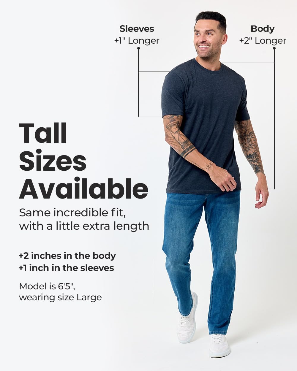 Mens T Shirts Soft Cotton Crew Neck Athletic Fit Casual Tees S-4XL - Image 7