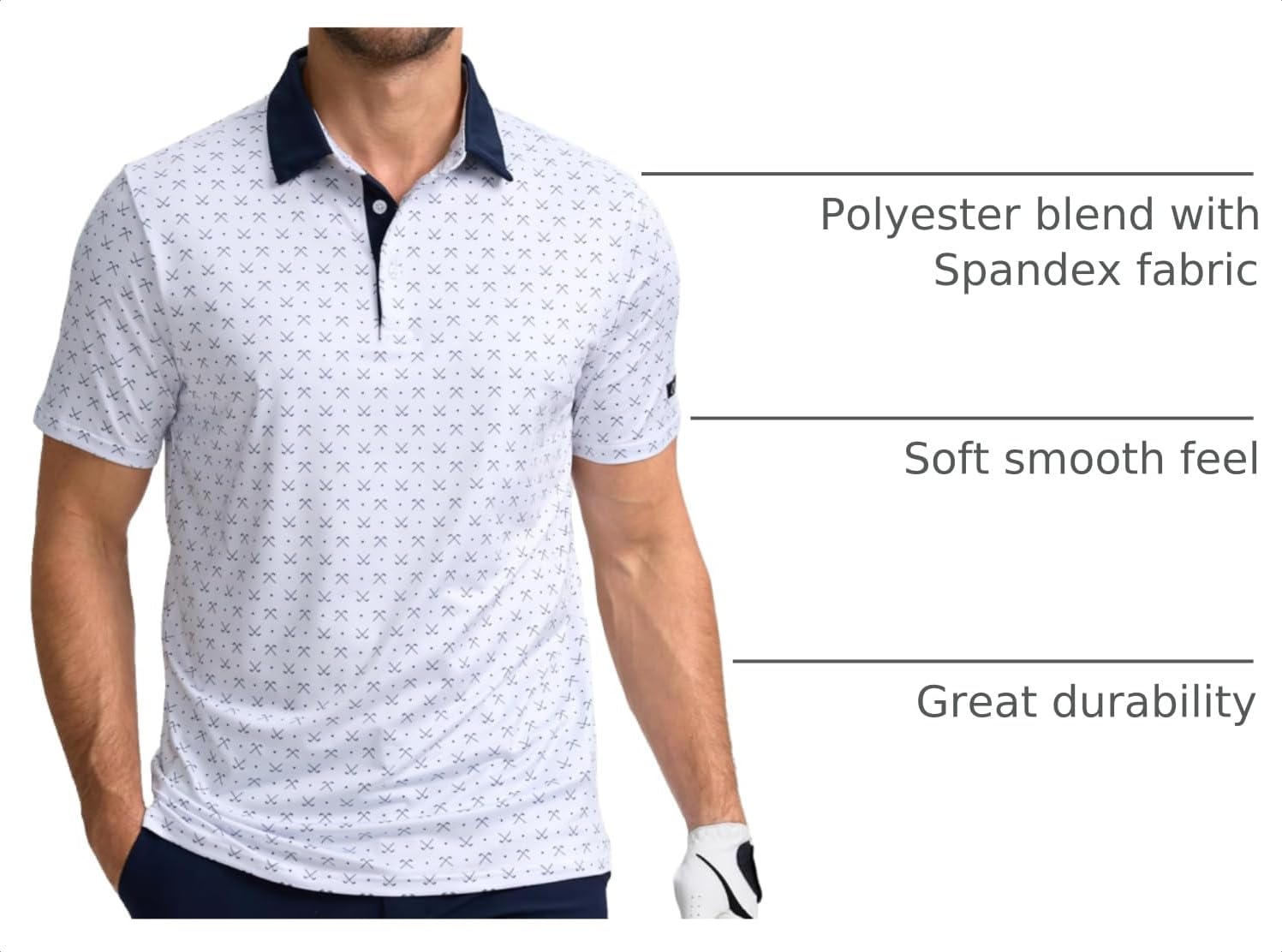 Obla Men's Golf Polo Shirts