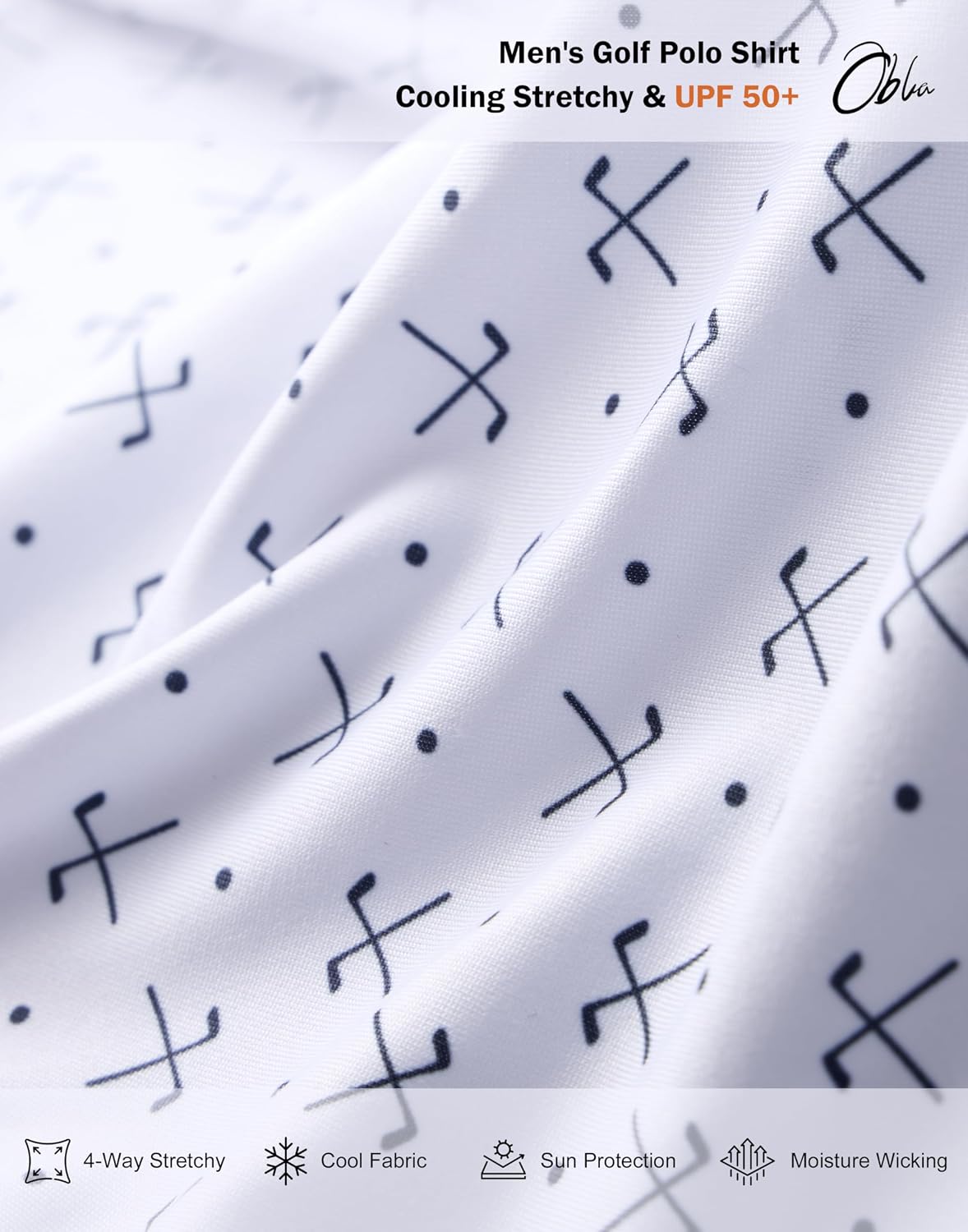 Obla Men's Golf Polo Shirts