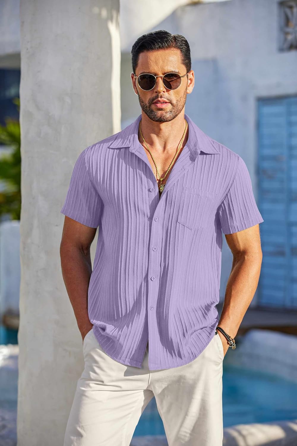 COOFANDY Men's Casual Button Down