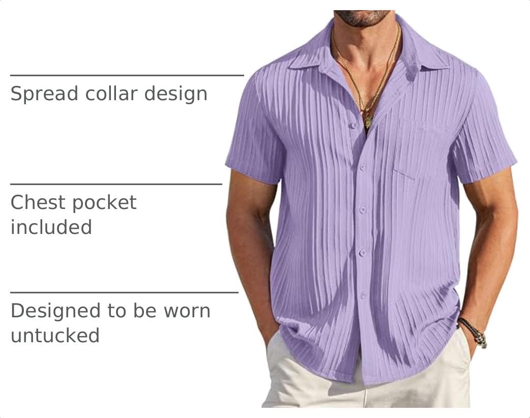 COOFANDY Men's Casual Button Down