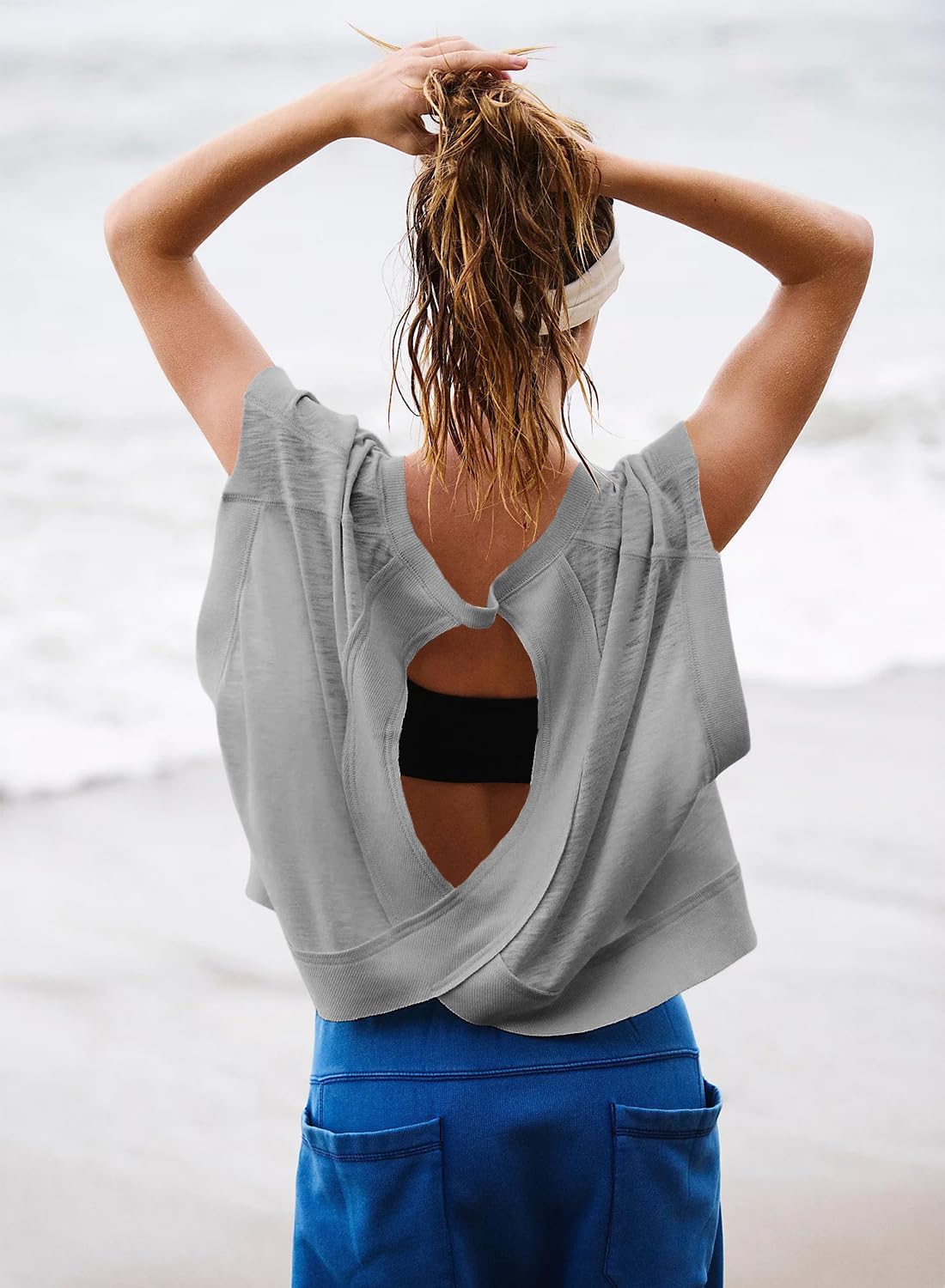 Kumufenc Women Short Sleeve Workout