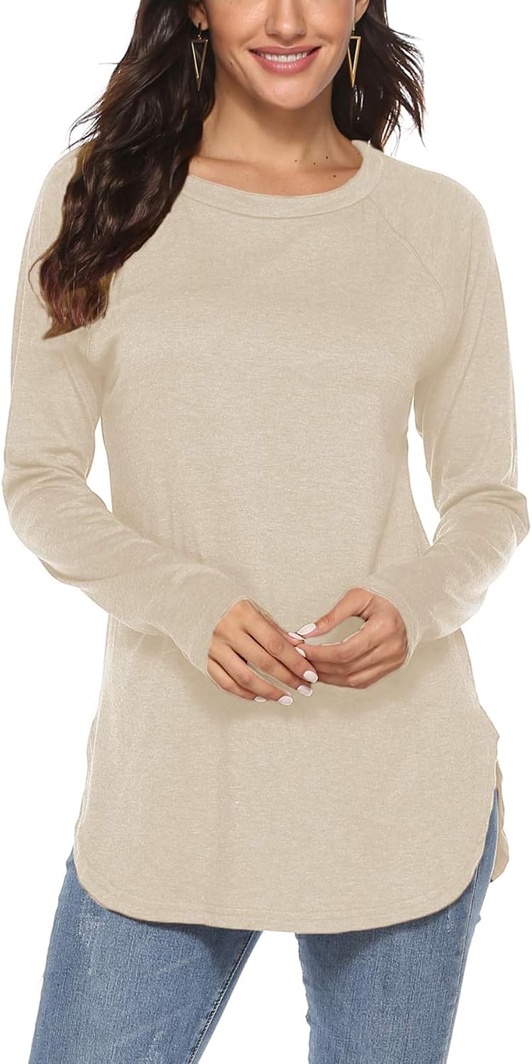 Newchoice Women's Casual Batwing Long Sleeve T Shirt Basic Loose Tunic Tops