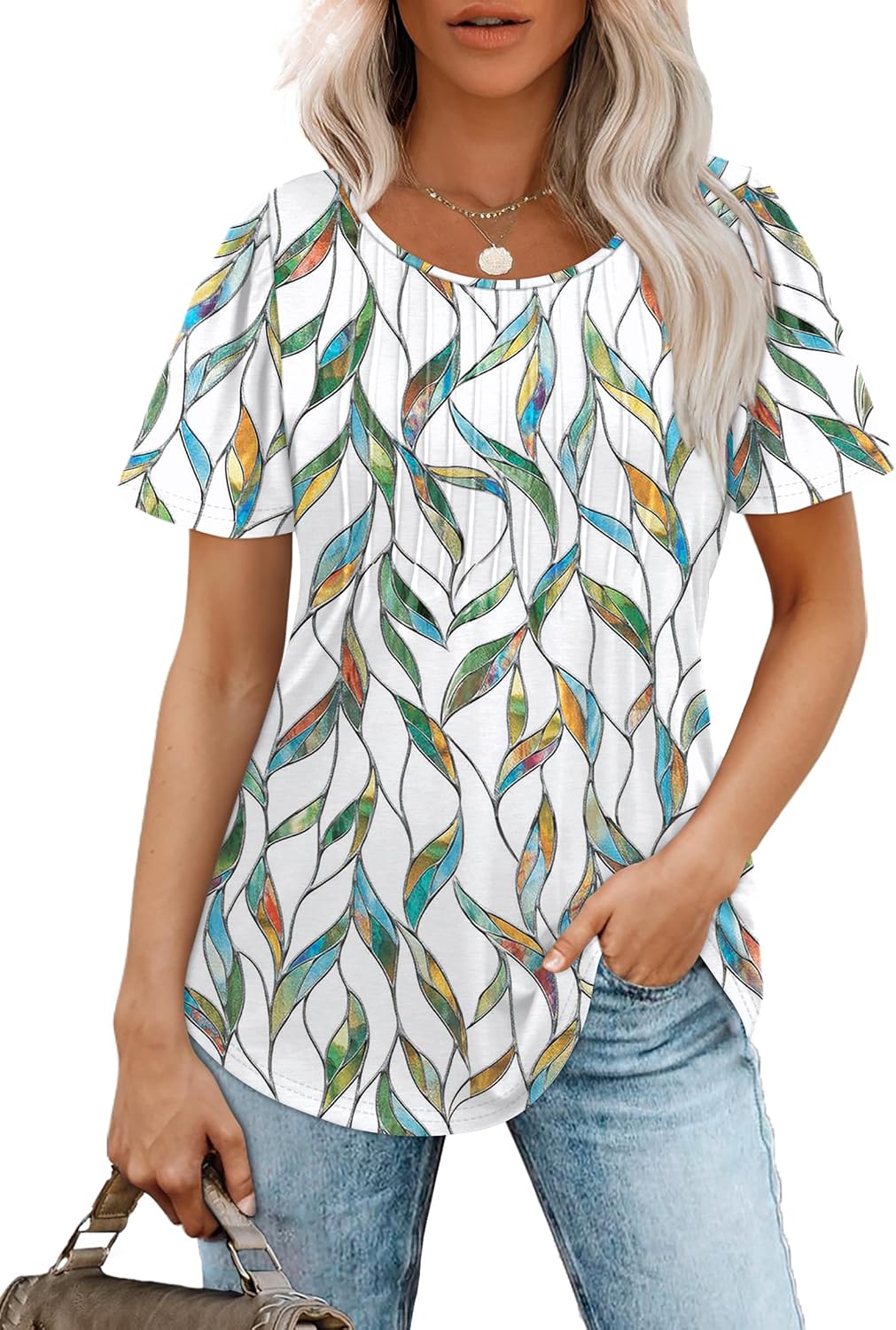 OFEEFAN Womens T Shirts Short