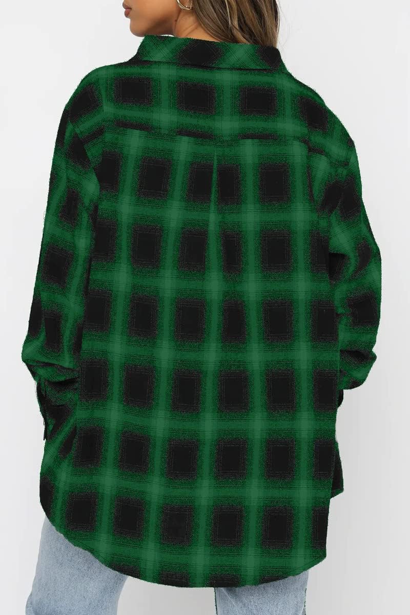 CHYRII Womens Button Down Flannel