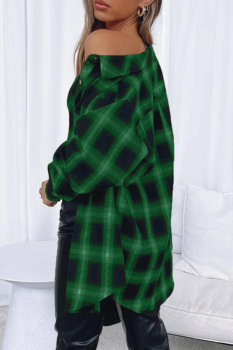 CHYRII Womens Button Down Flannel