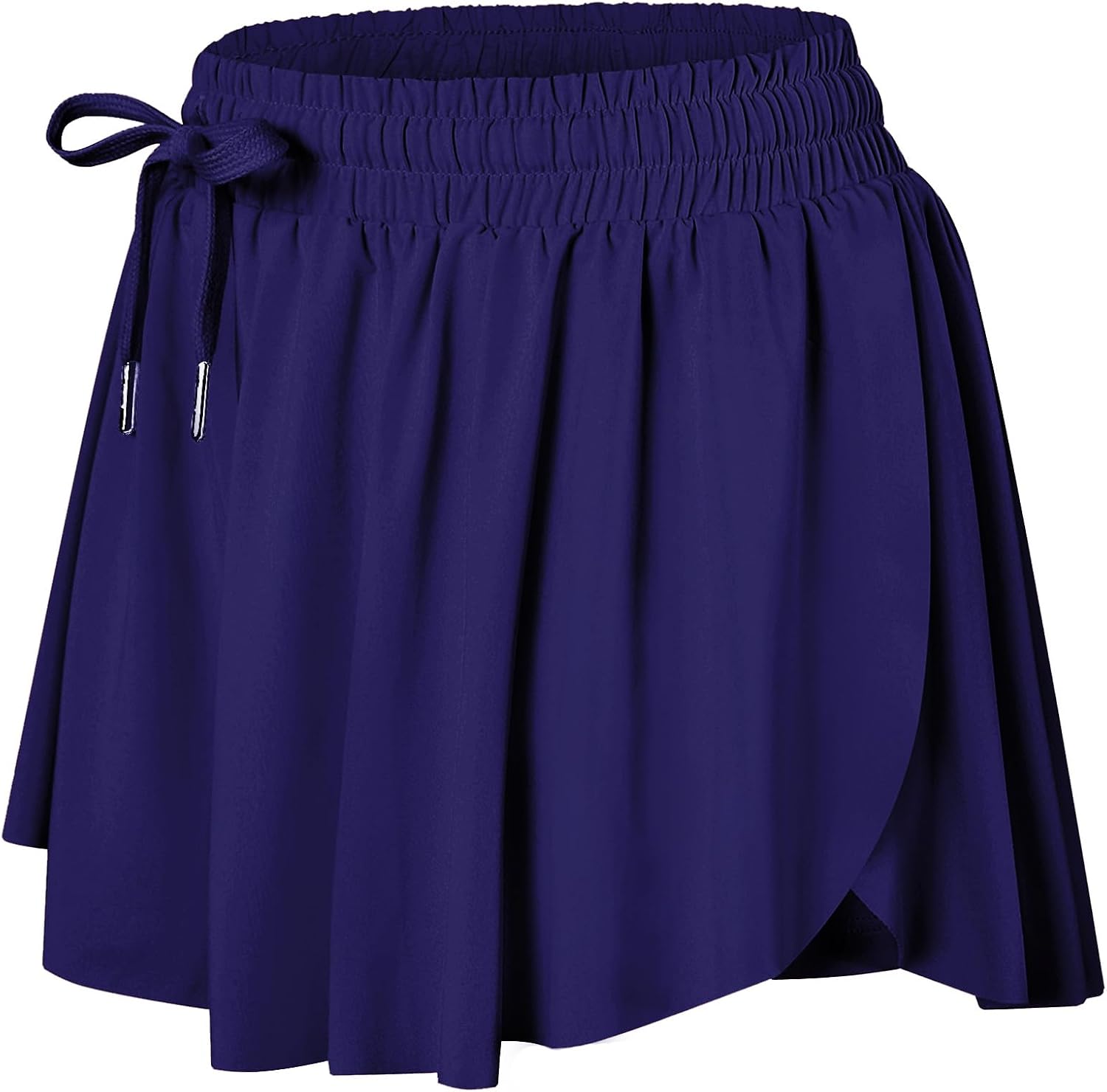 Wsirmet Butterfly Shorts for Women 2 in 1 Flowy Athletic Skorts with Pocket
