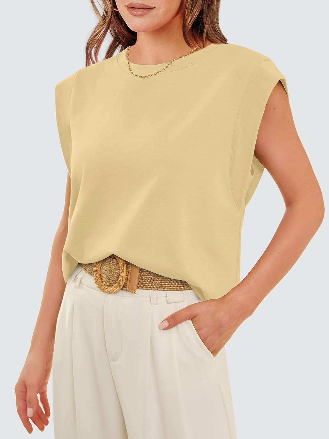WIHOLL Cap Sleeve Tops