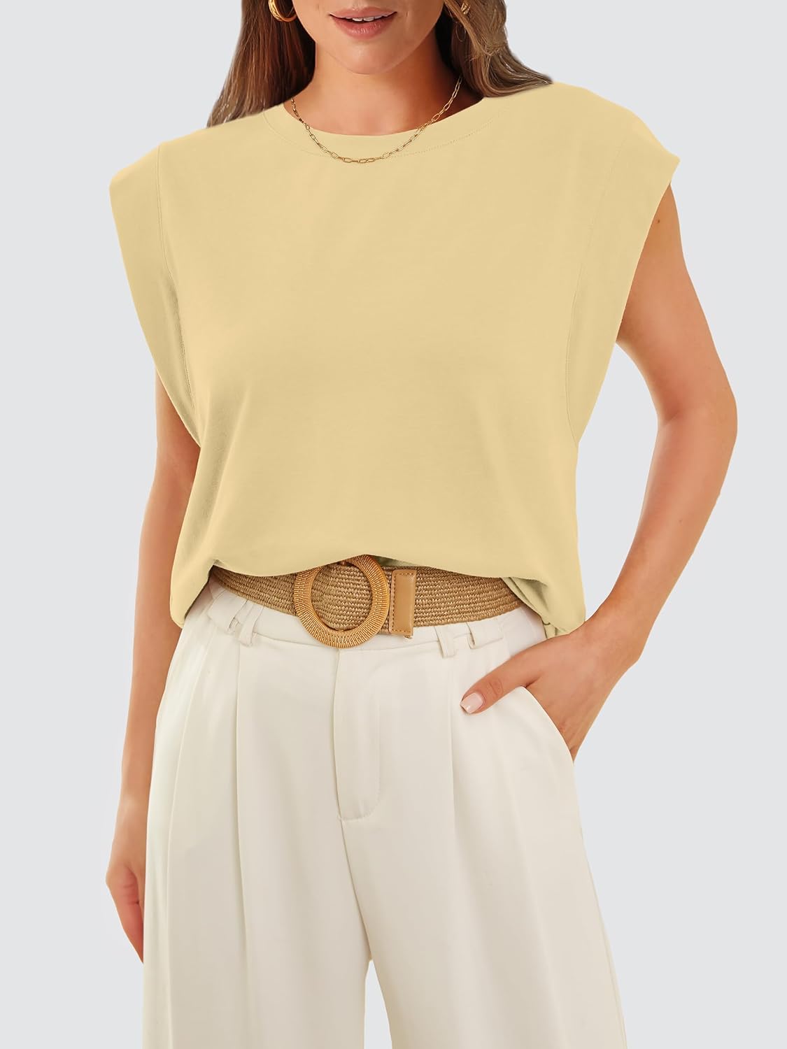 WIHOLL Cap Sleeve Tops