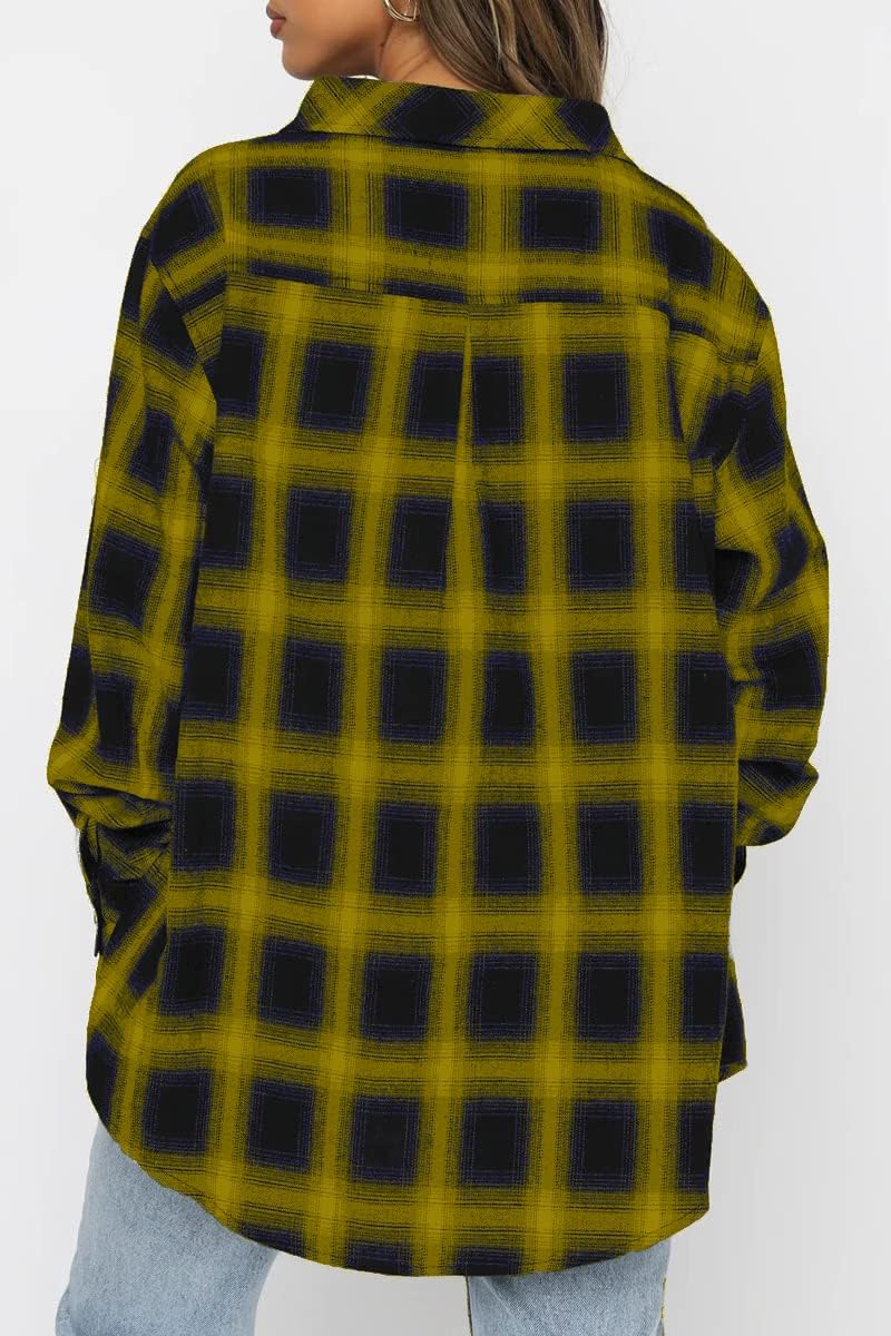 CHYRII Womens Button Down Flannel