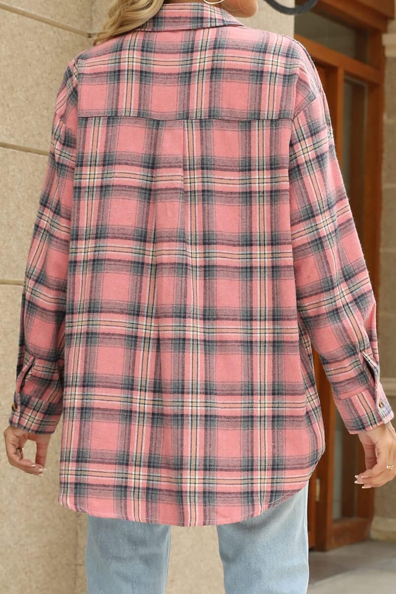 CHYRII Womens Button Down Flannel
