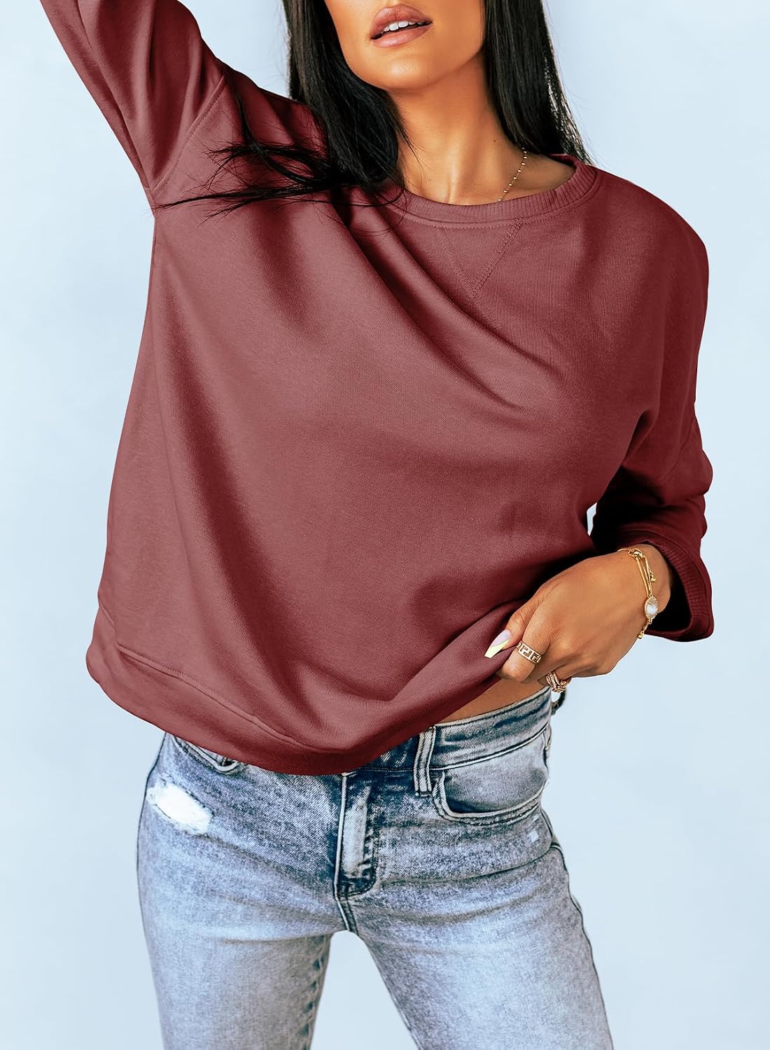 Dokotoo Women's Casual Crew Neck