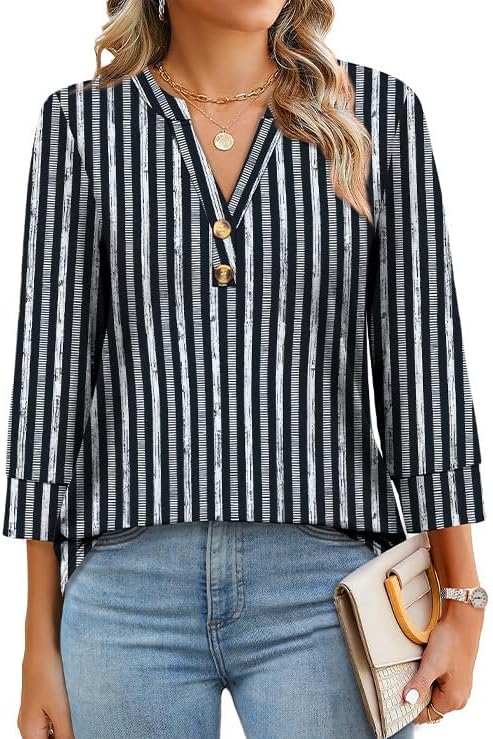 OFEEFAN Womens Tops 3/4 Sleeve