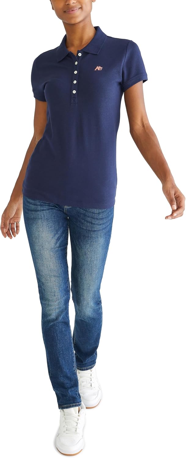 AEROPOSTALE Women's Aero Solid A87 Polo - Image 5