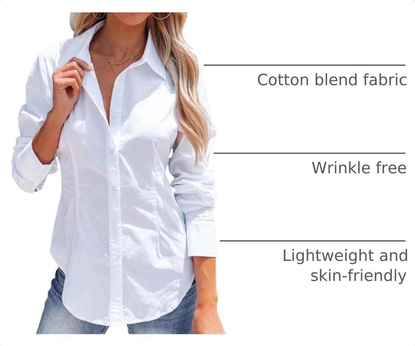 siliteelon Women's Button Down Shirts