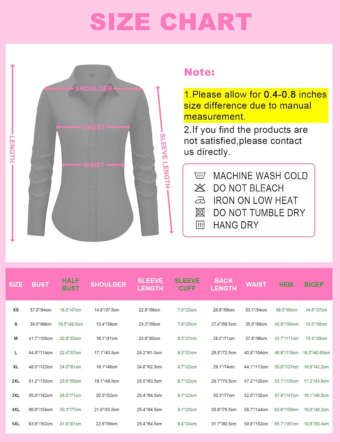 siliteelon Women's Button Down Shirts