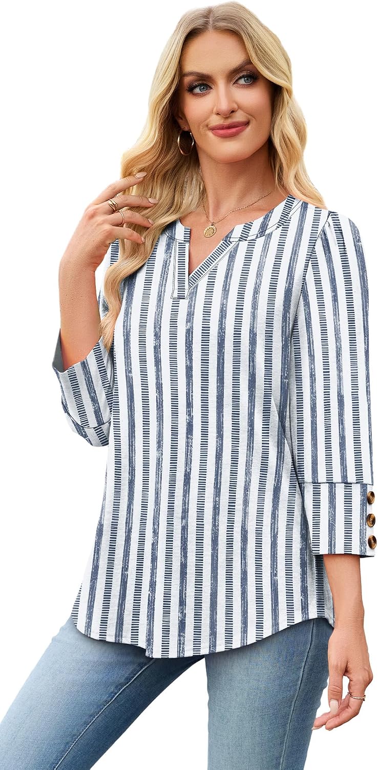 WIHOLL 3/4 Length Sleeve Womens