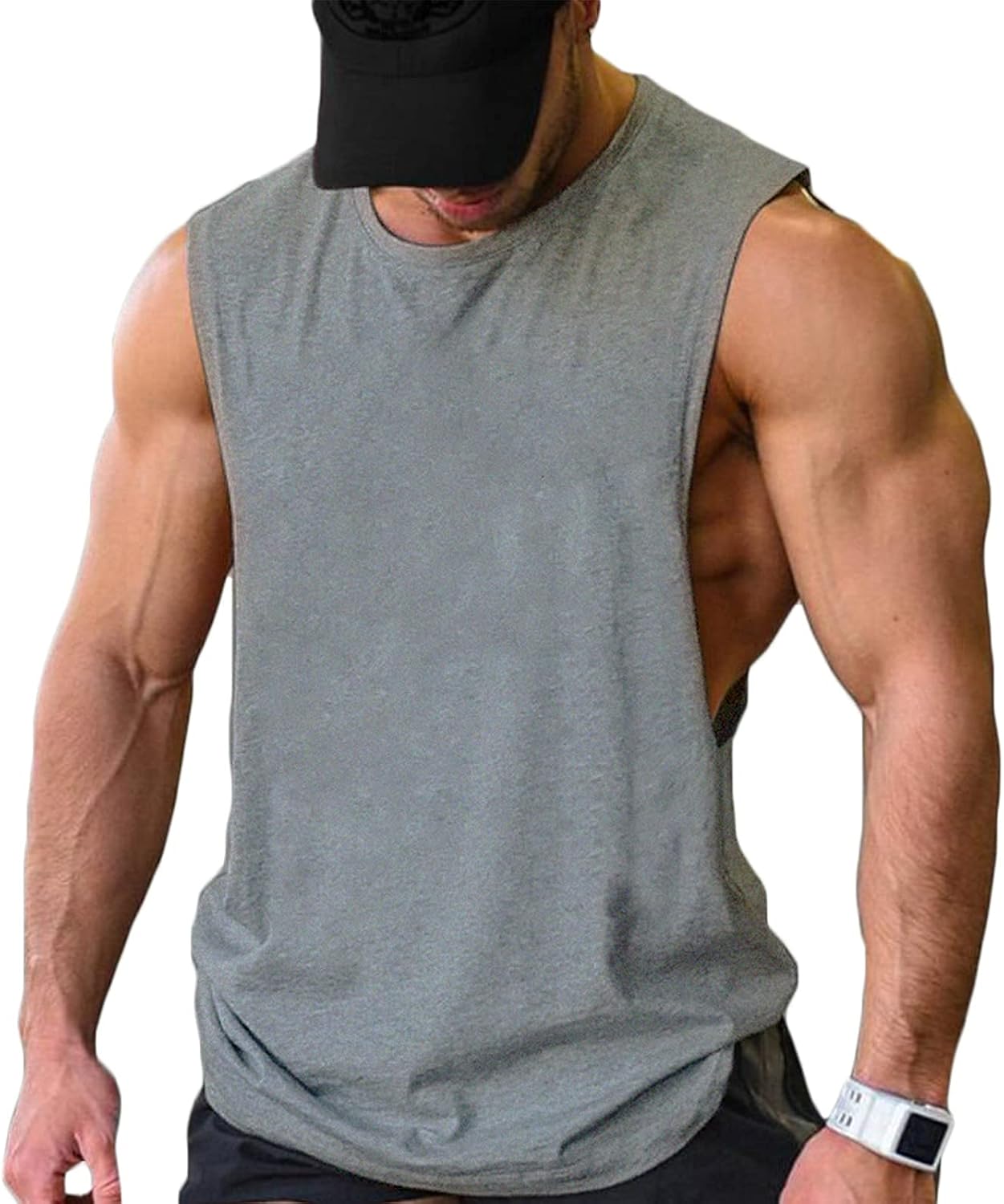 COOFANDY Men Workout Tank Top 2 Pack Gym Bodybuilding Sleeveless T Shirts