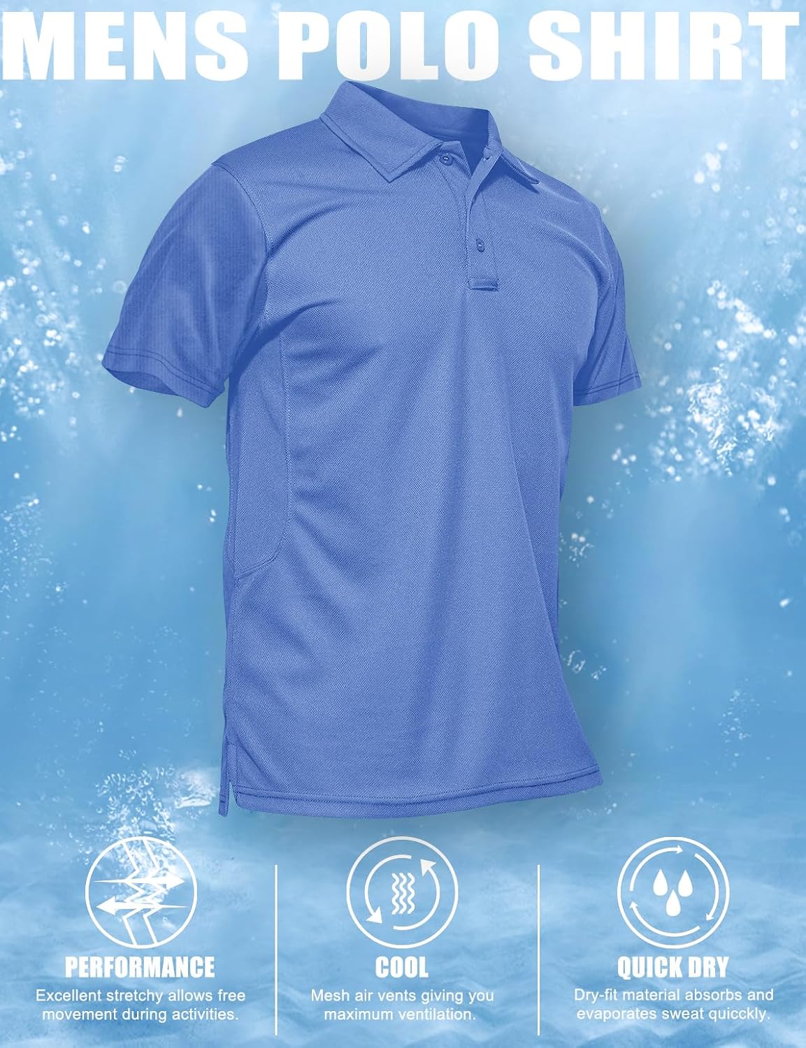 MAGCOMSEN Men's Polo Shirt Quick