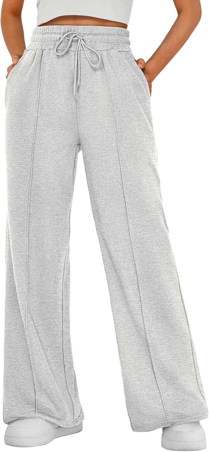 AUTOMET Womens Wide Leg Sweatpants Baggy Fall Lounge Sweat Pants