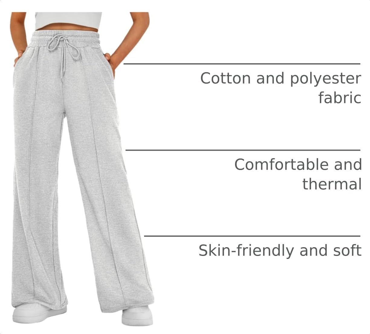 AUTOMET Womens Wide Leg Sweatpants Baggy Fall Lounge Sweat Pants - Image 4