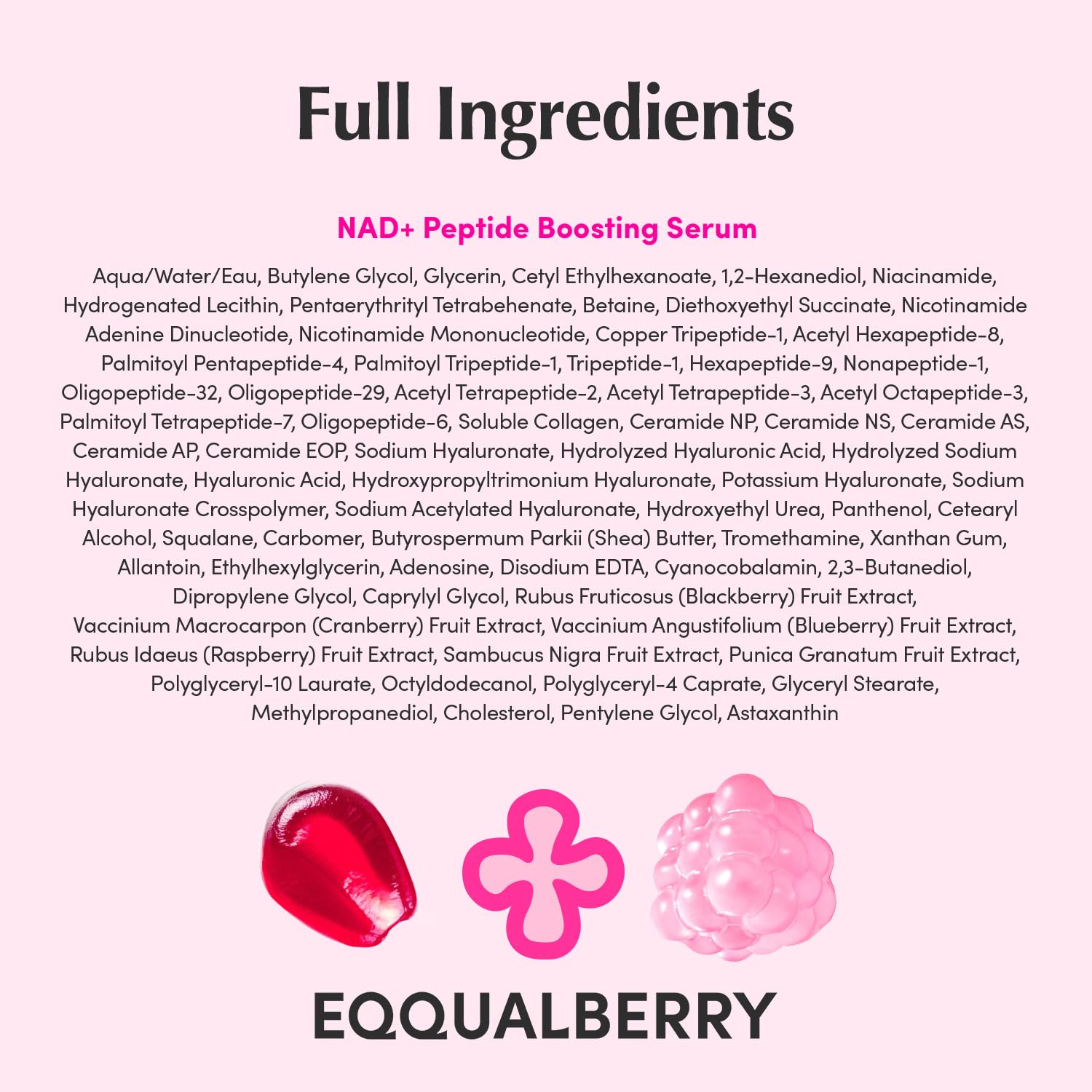 EQQUALBERRY NAD+ Peptide Boosting Serum
