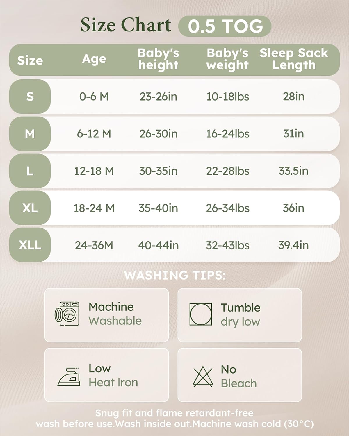 Yoofoss Baby Sleep Sack 0-6