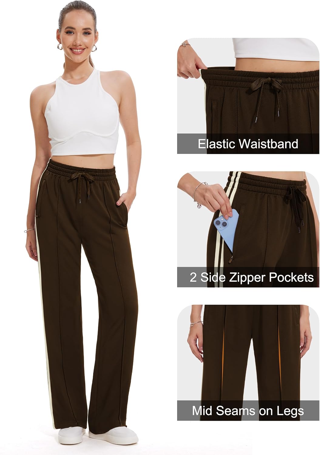 Tapata Women's 26/28/30/32/34/36 Inseam Track
