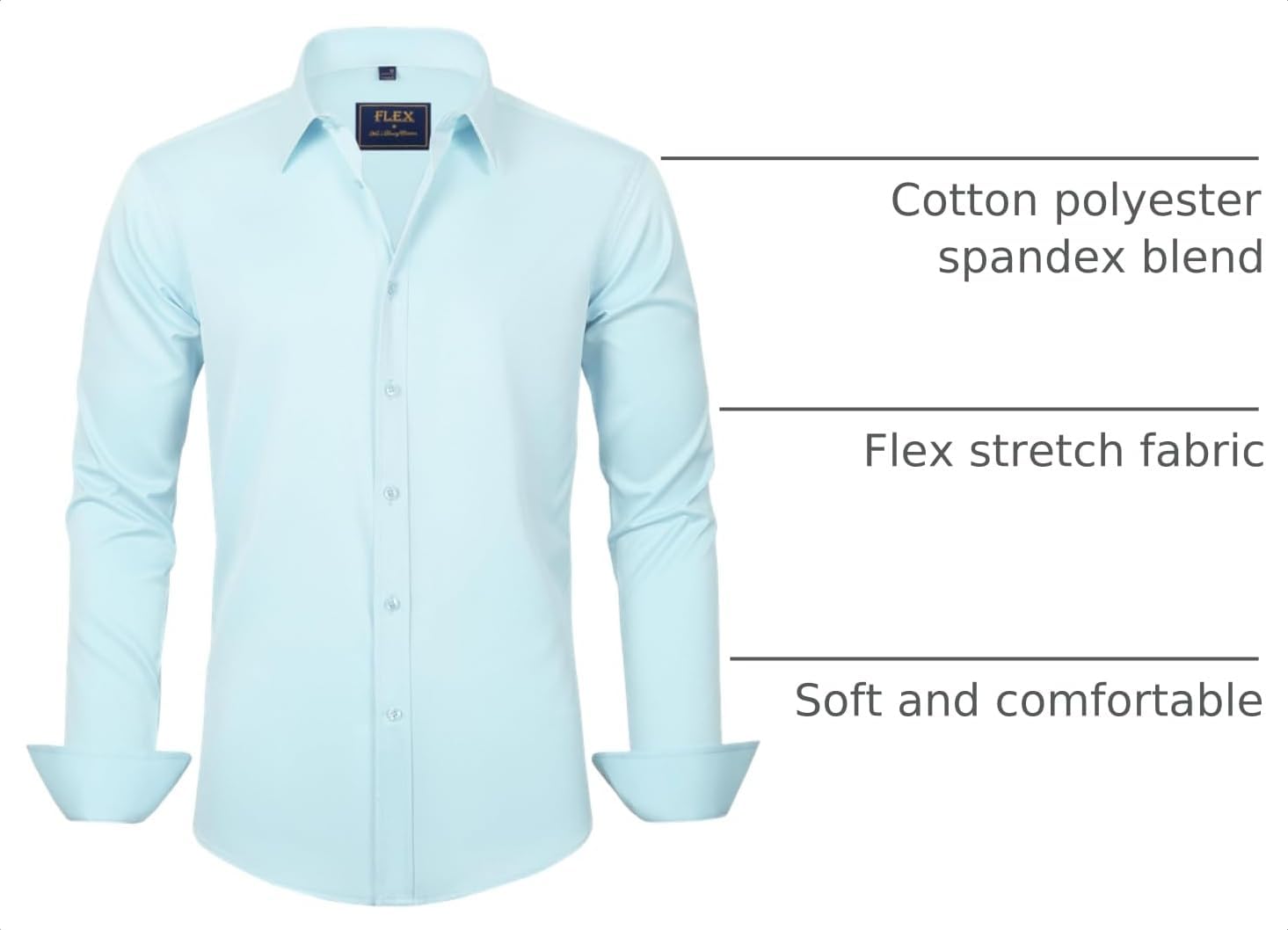 J.VER Men's Dress Shirts Solid