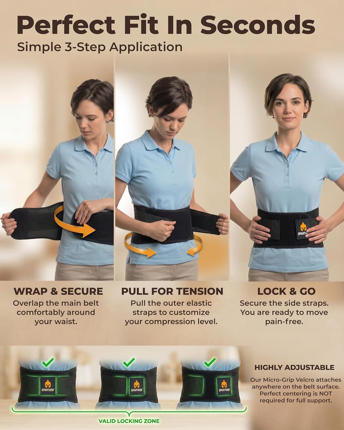 Sparthos Back Brace for Women