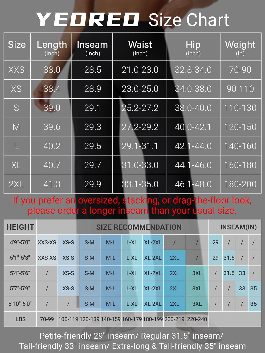 YEOREO Ease Workout Leggings Womens