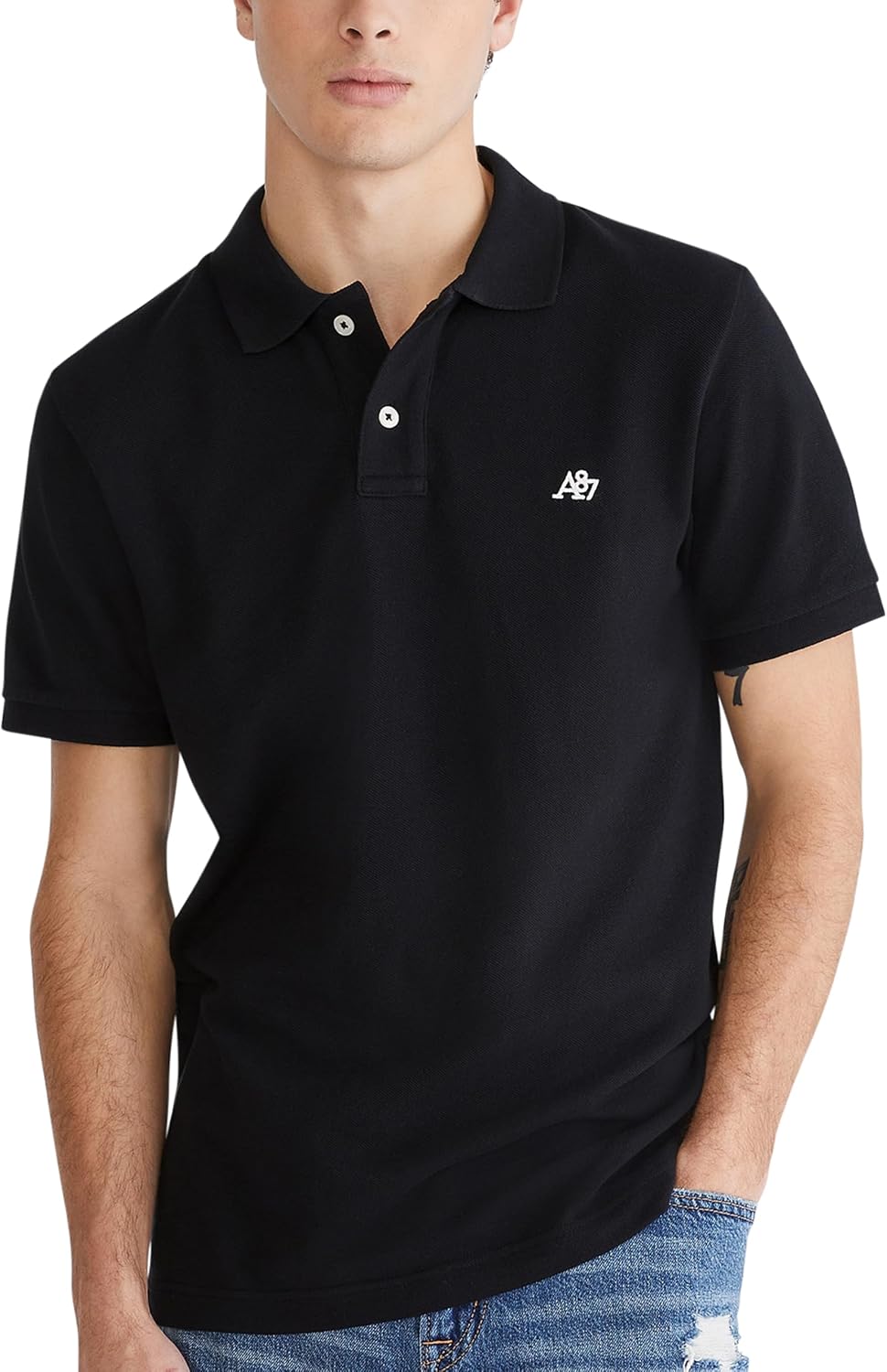 AEROPOSTALE Men's Aero Uniform Polo Short Sleeve