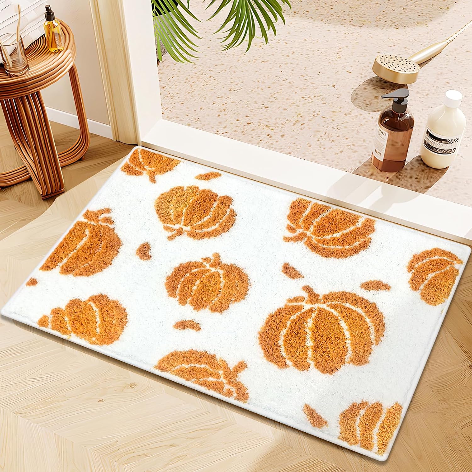 APROPHIC Fall Pumpkin Bath Mats