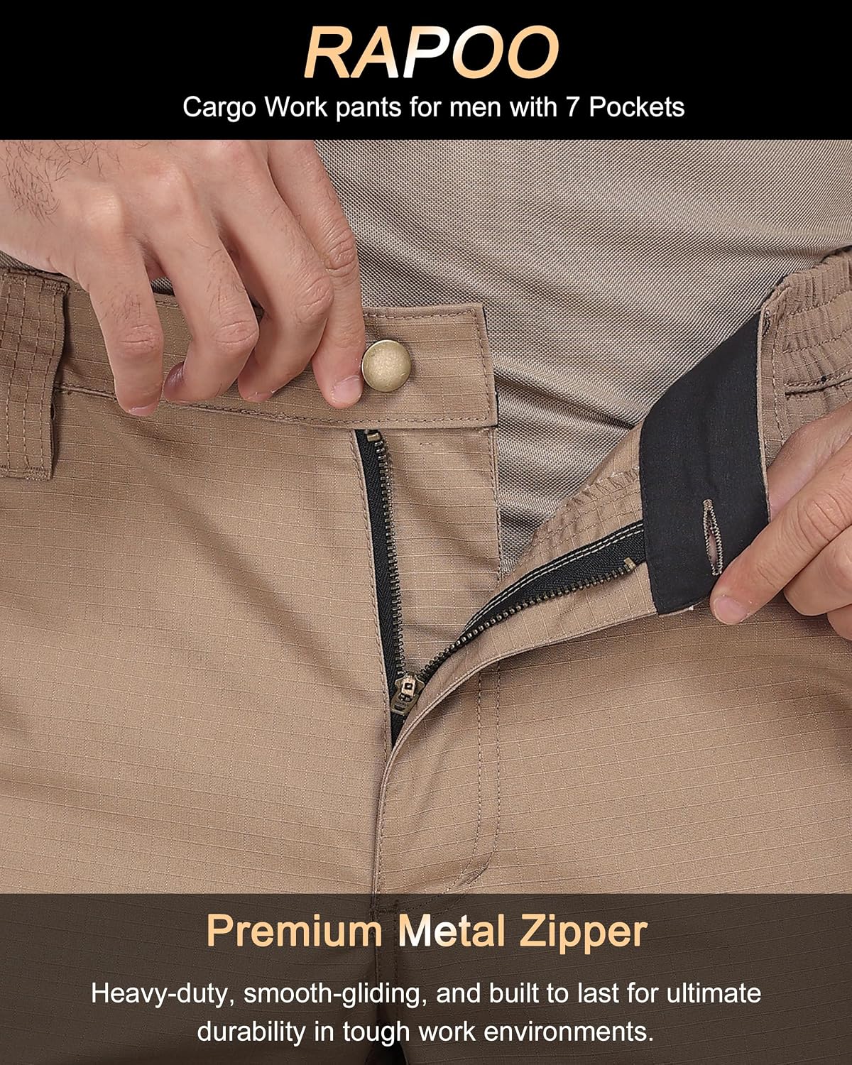 Mens Cargo Pants Ripstop Breathable